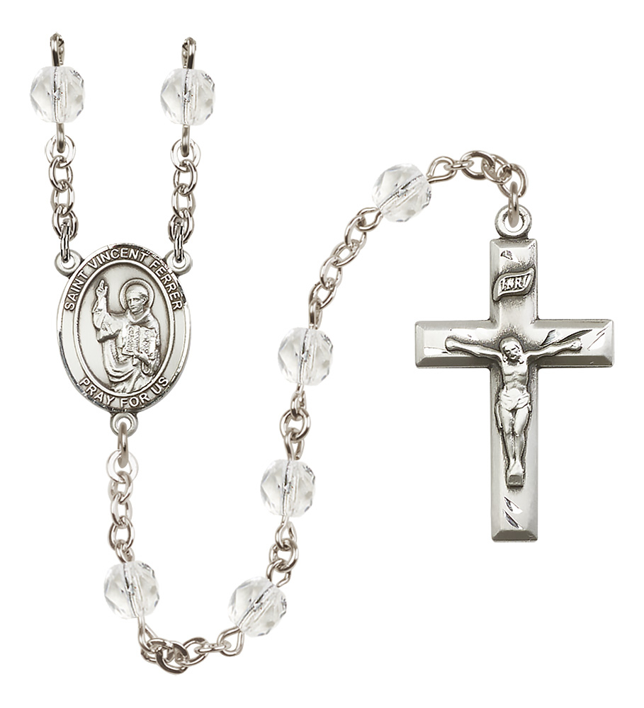 Saint Vincent Ferrer R6000-8201 6mm Rosary Crystal